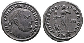Licinius I, 308-324 AD. AE Follis (23 mm, 4,41 g.). Cyzicus, 316-317 AD. IMP C VAL LICIN LICINIVS P F AVG Laureate head of Licinius I to right. Rev. I...
