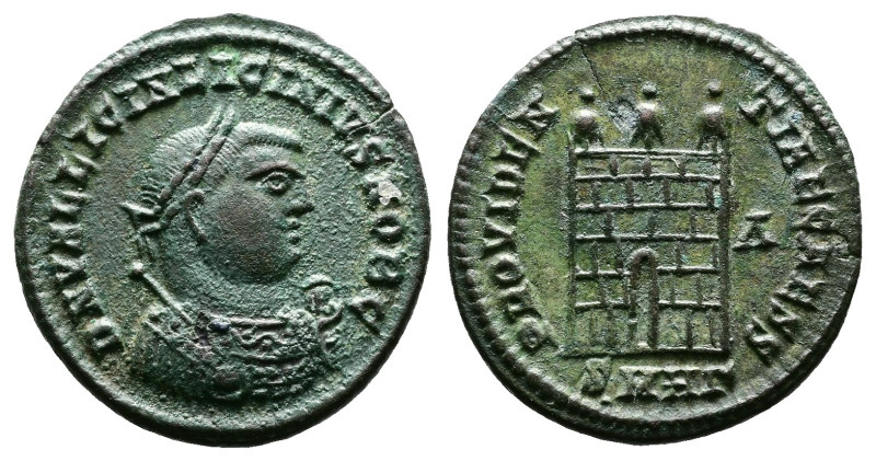 Licinius II, as Caesar, 317-324 AD. AE Follis (18 mm, 2,81 g.). Heraclea, 318-32...