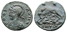 Commemorative Series, struck under Constantine I the 'Great' 307/10-337 AD. AE Follis (18mm, 2,38 g.), Urbs Roma series, Thessalonica, struck circa 33...