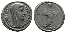 Divus Constantine I 'the Great' (died 337 AD.). AE (16mm, 1,63 g.). Nicomedia, 347-348 AD. D V CONSTANTINVS P T AVGG, veiled head to right / Deified e...