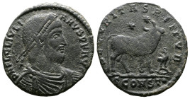 Julian II, 360-363 AD. AE Double Maiorina (27 mm, 8,00 g.). Arelate, 362-363 AD. D N FL CL IVLIANVS P F AVG Pearl-diademed, draped and cuirassed bust ...