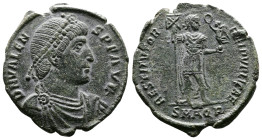 Valens, 364-378 AD. AE Double Maiorina (28 mm, 8.46 g.). Aquileia, 364-365 AD. D N VALEN-S P F AVG Pearl diademed, draped and cuirassed bust of Valens...