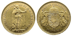 Hungary, Franz Joseph I (1848-1916). 1904 KB- Kremnitz (3,38 g.). Frühwald 2094. About extremely fine