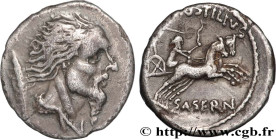 HOSTILIA
Type : Denier 
Date : 48 AC. 
Mint name / Town : Rome 
Metal : silver 
Millesimal fineness : 950  ‰
Diameter : 19  mm
Orientation dies : 3  h...