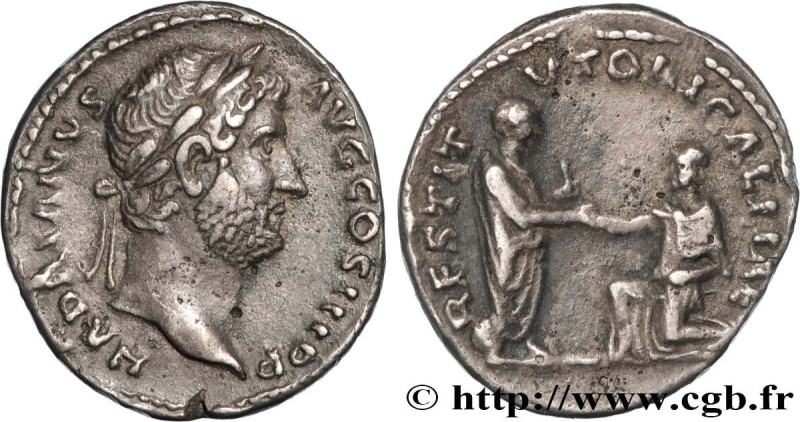 HADRIAN
Type : Denier 
Date : 136 
Mint name / Town : Rome 
Metal : silver 
Mill...