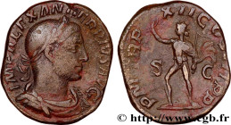 SEVERUS ALEXANDER 
Type : Sesterce 
Date : 233 
Mint name / Town : Rome 
Metal : copper 
Diameter : 29  mm
Orientation dies : 12  h.
Weight : 19,73  g...