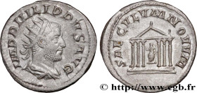 PHILIPPUS
Type : Antoninien 
Date : 249 
Mint name / Town : Rome 
Metal : billon 
Millesimal fineness : 450  ‰
Diameter : 21,5  mm
Orientation dies : ...