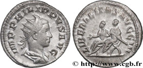 PHILIPPUS II
Type : Antoninien 
Date : 249 
Mint name / Town : Rome 
Metal : billon 
Millesimal fineness : 450  ‰
Diameter : 21,5  mm
Orientation dies...