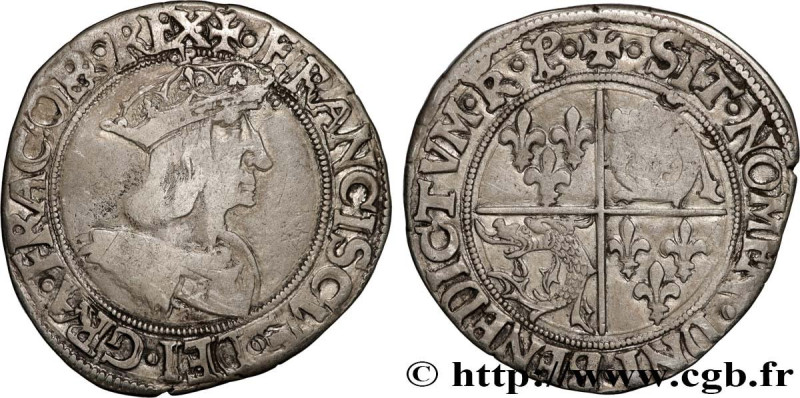 FRANCIS I
Type : Teston du Dauphiné, 2e type 
Date : n.d. 
Mint name / Town : Ro...