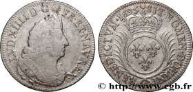 LOUIS XIV "THE SUN KING"
Type : Quart d'écu aux palmes 
Date : 1695 
Mint name / Town : Lyon 
Quantity minted : 440206 
Metal : silver 
Millesimal fin...