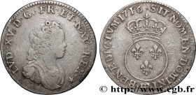 LOUIS XV THE BELOVED
Type : Dixième d'écu dit "vertugadin" 
Date : 1716 
Mint name / Town : Strasbourg 
Quantity minted : 1299140 
Metal : silver 
Mil...