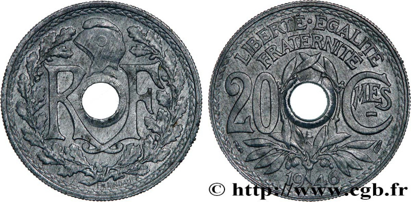 PROVISIONAL GOVERNEMENT OF THE FRENCH REPUBLIC
Type : 20 centimes Lindauer Zinc ...