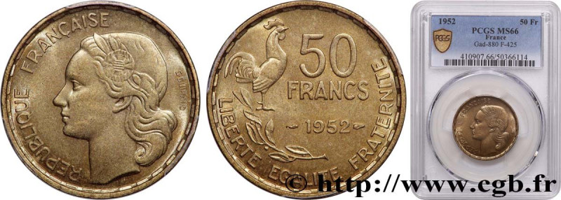 IV REPUBLIC
Type : 50 francs Guiraud 
Date : 1952 
Quantity minted : 74.211.600 ...