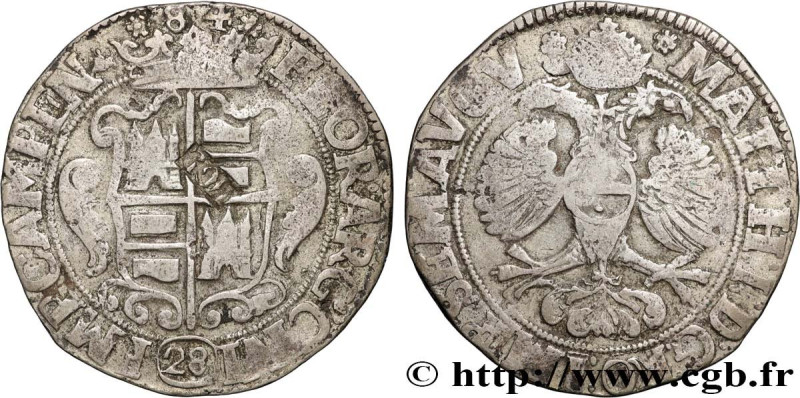 NETHERLANDS - HOLLAND
Type : 28 Stuivers / 1 Florin contremarqué sur un florin d...