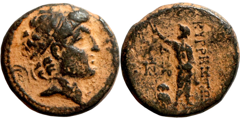 SELEUKID KINGS of SYRIA. Cyrrhus. Alexander I Balas (149/8 BC) AE bronze. Obv.: ...