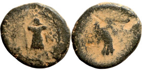 Greek (3rd-1st century BC). AE bronze
20mm 4.92g

Artificial sand patina