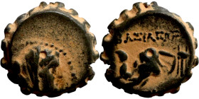 SELEUKID KINGS of SYRIA. Antioch mint. Antiochus IV Epiphanes, Laodice IV (175-172 BC). AE bronze. Obv.: veiled, diademed bust of Laodice IV right Rev...