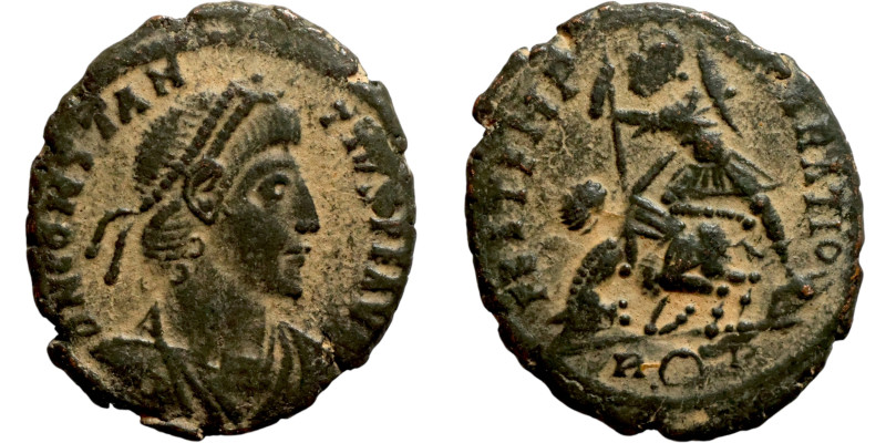 Constantius II (ca. 351-354 AD). Uncertain mint . AE follis. Obv.: D N CONSTAN-T...