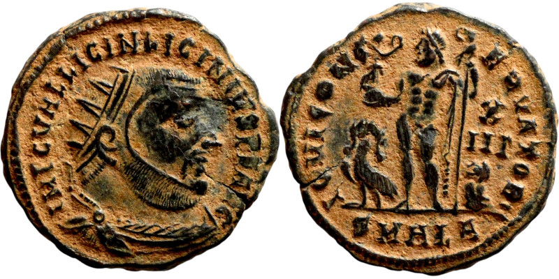 Licinius I (308-324 AD) follis. Obv: IMP C VAL LICIN LICINIVS P F AVG - Radiate,...