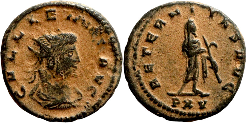 Galienus (253-268). ANTONINIAN. Obverse: Radiate bust. Reverse: AETERNITAS AVG, ...