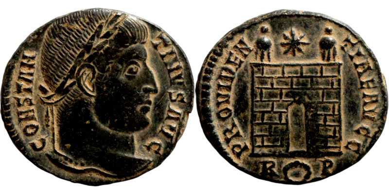 Constantine I (307 - 337 AD) follis. Obv: CONSTANTINVS AVG, Laureate head of Con...