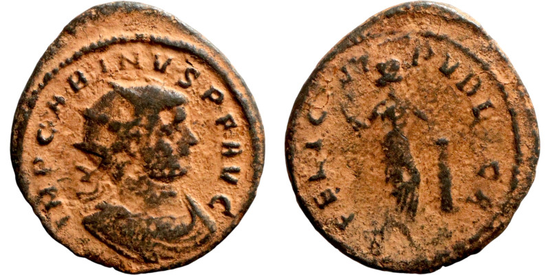 Carinus (282-285) antoninianus. Obverse: IMP CARINVS PF AVG, radiate, cuirassed ...