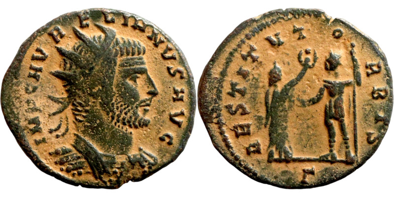 Aurelian (270-275) Anotniniaus. Obverse: IMP C AVRELIANVS AVG, radiate, cuirasse...