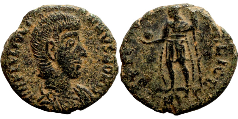 Julian II as caesar (355-360) Follis Obverse: . D N CL IVLIANVS NOB CAES, draped...