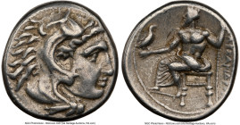 MACEDONIAN KINGDOM. Alexander III the Great (336-323 BC). AR drachm (16mm, 11h). NGC Choice VF. Early posthumous issue, Pamphylia, Side, ca. 323-317 B...