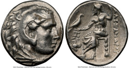 MACEDONIAN KINGDOM. Alexander III the Great (336-323 BC). AR drachm (17mm, 12h). NGC Choice VF. Lifetime issue, Abydus(?), ca. 328-323 BC. Head of Her...