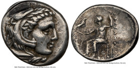 MACEDONIAN KINGDOM. Alexander III the Great (336-323 BC). AR drachm (16mm, 11h). NGC VF. Lifetime issue, Lampsacus, ca. 328-323 BC. Head of Heracles r...