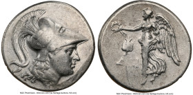 PAMPHYLIA. Side. Ca. 3rd-2nd centuries BC. AR tetradrachm (29mm, 12h). NGC Choice VF. Ca. 205-100 BC. Dei-, magistrate. Head of Athena right, wearing ...