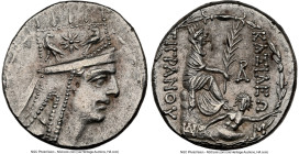 ARMENIAN KINGDOM. Tigranes II the Great (95-56 BC). AR tetradrachm (25mm, 15.88 gm, 11h). NGC AU 5/5 - 3/5. Tigranocerta, ca. 83-70 BC. Diademed and d...