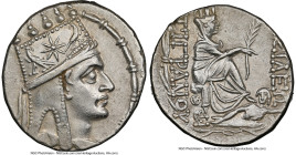 ARMENIAN KINGDOM. Tigranes II the Great (95-56 BC). AR tetradrachm (27mm, 15.68 gm, 1h). NGC AU 5/5 - 3/5, brushed. Tigranocerta, ca. 80-68 BC. Diadem...