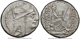 ARMENIAN KINGDOM. Tigranes II the Great (95-56 BC). AR tetradrachm (25mm, 15.71 gm, 11h). NGC XF 4/5 - 2/5. Tigranocerta, ca. 80-68 BC. Diademed and d...