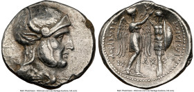 SELEUCID KINGDOM. Seleucus I Nicator (312-281 BC). AR tetradrachm (27mm, 16.96 gm, 6h). NGC VF 5/5 - 2/5, graffiti. Susa, ca. 305/4-295 BC. Head of Se...