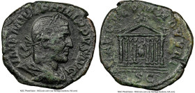 Philip I (AD 244-249). AE sestertius (29mm, 11h). NGC VF, light smoothing. Rome, 6th officina. 10th emission, AD 248. IMP M IVL PHILIPPVS AVG, laureat...