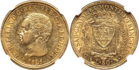 Sardinia. Carlo Felice gold 80 Lire 1826 (Eagle)-L AU55 NGC, Torino mint, KM123.1, Fr-1132. HID09801242017 © 2024 Heritage Auctions | All Rights Reser...