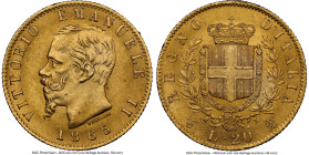 Vittorio Emanuele II gold 20 Lire 1865 T-BN MS62 NGC, Torino mint, KM10.1, Fr-11. HID09801242017 © 2024 Heritage Auctions | All Rights Reserved