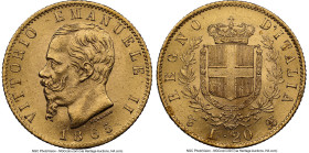 Vittorio Emanuele II gold 20 Lire 1865 T-BN MS62 NGC, Torino mint, KM10.1, Fr-11. HID09801242017 © 2024 Heritage Auctions | All Rights Reserved