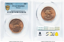 Estados Unidos 3-Piece Lot of Certified 20 Centavos MS65 Red PCGS, 1) 20 Centavos 1944-Mo 2) 20 Centavos 1945-Mo - MS65 Red and Brown 3) 20 Centavos 1...