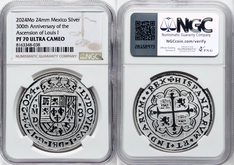 Estados Unidos silver Proof "Ascension of Louis I - 300th Anniversary" Medal (1 ...