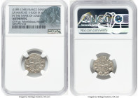 3-Piece Lot of Certified and Uncertified World Issues, 1) France: La Marche. Hugh IX-X Denier ND (1199-1249) - Authentic NGC. 0.91gm. In the Name of L...