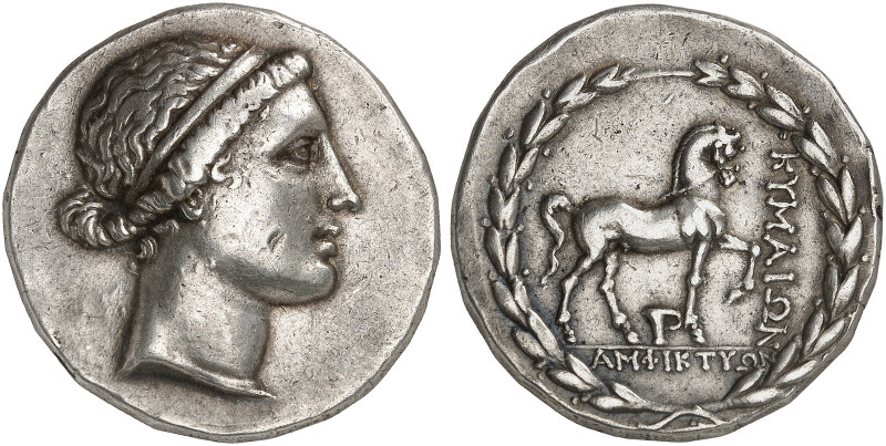 GRIECHISCHE MÜNZEN. AIOLIS. - Kyme.&nbsp;&nbsp; 
 Tetradrachme, 350-250 v. Chr....