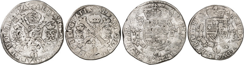 EUROPA. - BRABANT. Albert und Isabella, 1598-1621.&nbsp;&nbsp; 
 Lot von 2 Stüc...