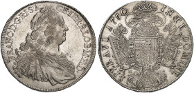 Franz I., 1745-1765.&nbsp;&nbsp; 
 Taler 1750, Hall.
Dav. 1155, Voglh. 289, Her. 128, Eypelt. 626, M. / T. 977 ss