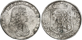 ANHALT - ZERBST. Carl Wilhelm, 1667-1718.&nbsp;&nbsp; 
 2/3 Taler 1678, Zerbst.
Dav. 202, Mann 252 kl. Sfr., ss