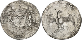 ARENBERG. Karl Eugen, 1674-1681.&nbsp;&nbsp; 
 2/3 Taler 1676, Mülheim.
Dav. 231, Neu 25, Divo 18 min. Sfr., ss