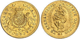 BAYERN. Karl Albert, 1726-1745.&nbsp;&nbsp; 
 Dukat 1737.
Friedb. 236, Witt. 1931, Hahn 251 Gold vz