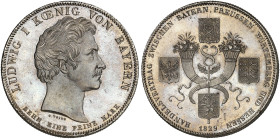 BAYERN. Ludwig I., 1825-1848.&nbsp;&nbsp; 
 Geschichtstaler 1829, "HANDELSVERTRAG".
Thun 57, AKS 124, J. 39 f. St